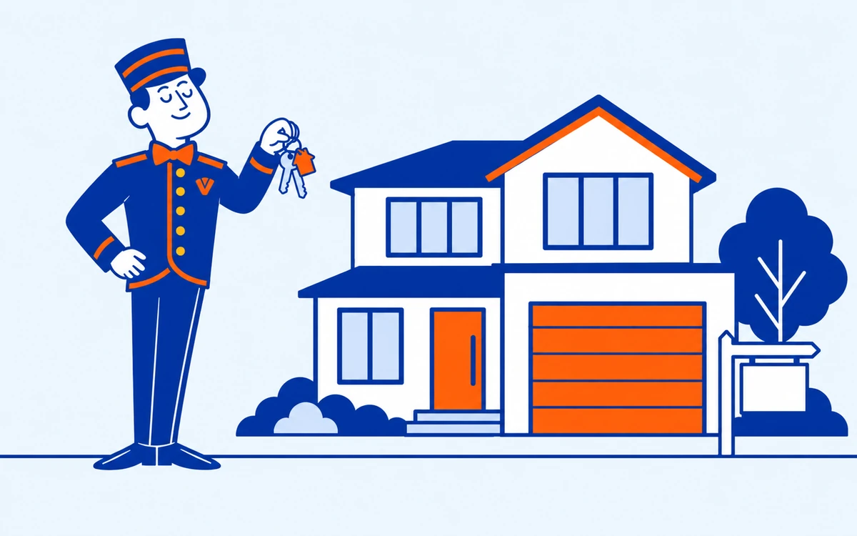 The valet at a home for sale